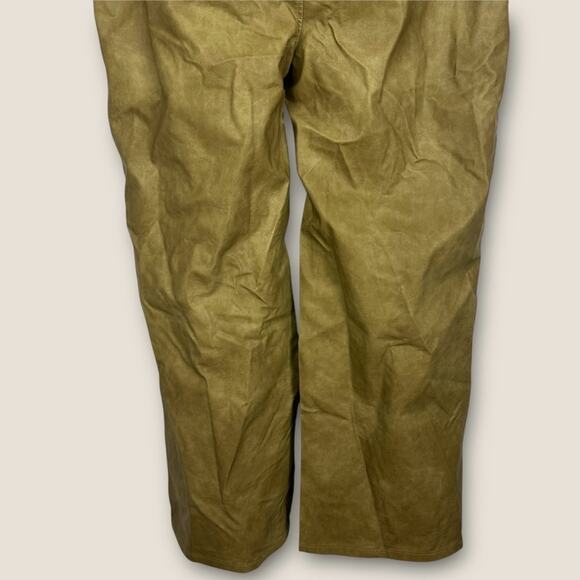 PrettyLittleThing Plus Olive Washed Faux Leather Straight Trousers Size 18 NWT - Picture 14 of 14